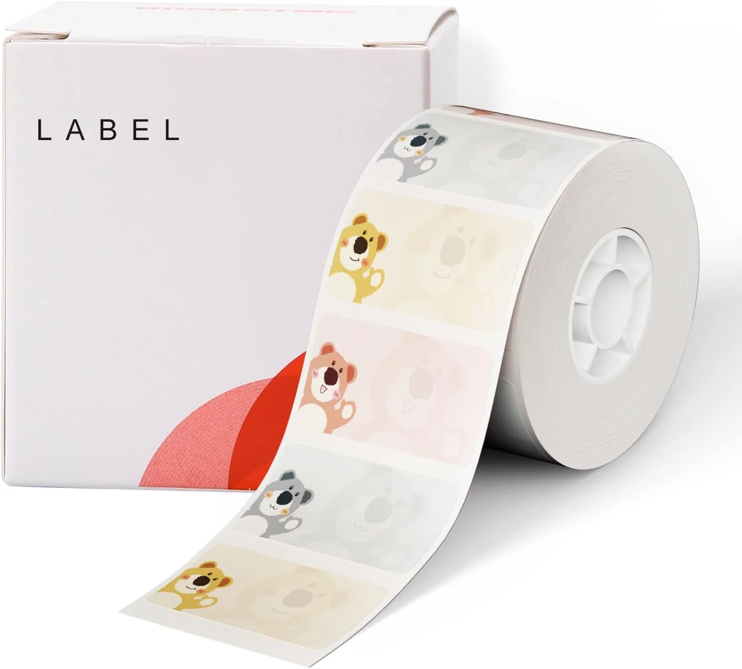 NiiMBOT B21 B1 Round Sticker Label Transparent White Adhesive Waterproof Thermal Paper For B31 B3S Mini Portable Label Maker