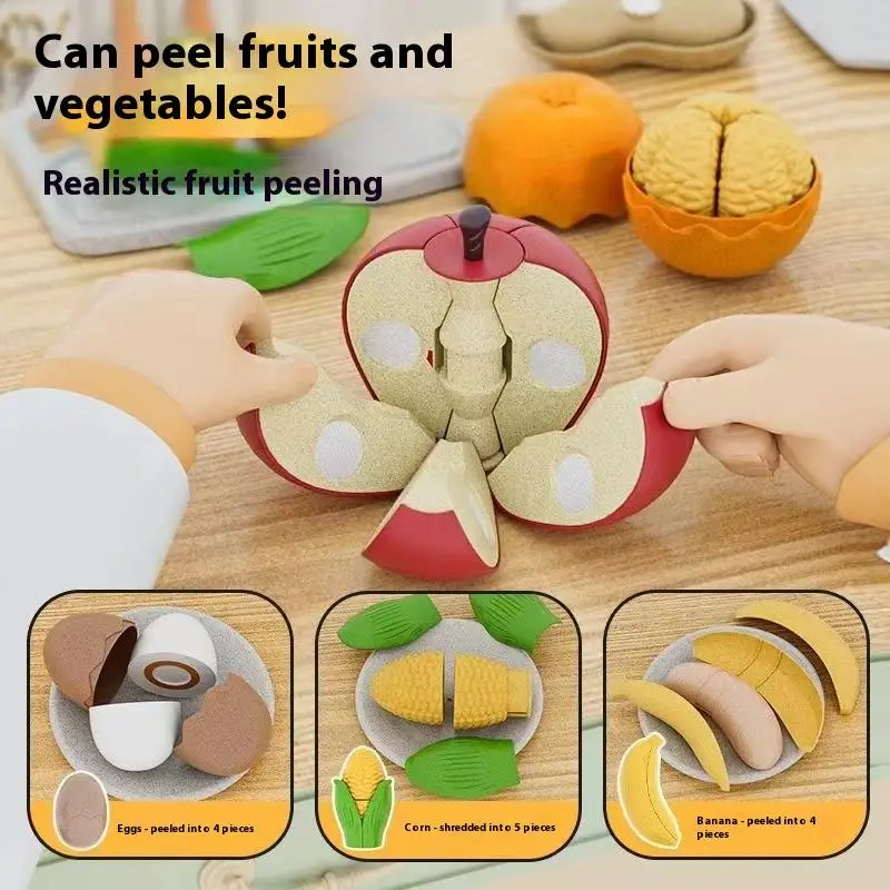 1-teiliges Spielhaus Dekomprimieren Lernspielzeug Montessori Paste Chechele Simulation Durian Wassermelone Lernspielzeug Geschenk
