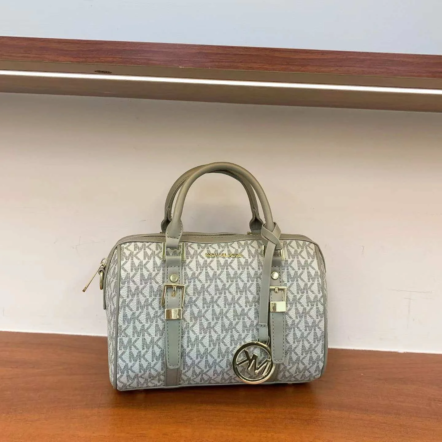 Brand new high-quality Michael Kors 2026 Boston pillow bag, classic vintage floral handbag, women's city bag, travel bag
