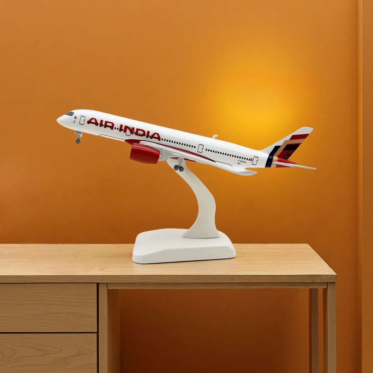 

Plane Model Airplanes Airbus A350 20cm Aircraft Model India Air Metal Replica Alloy Material Aviation Simulation Decoration