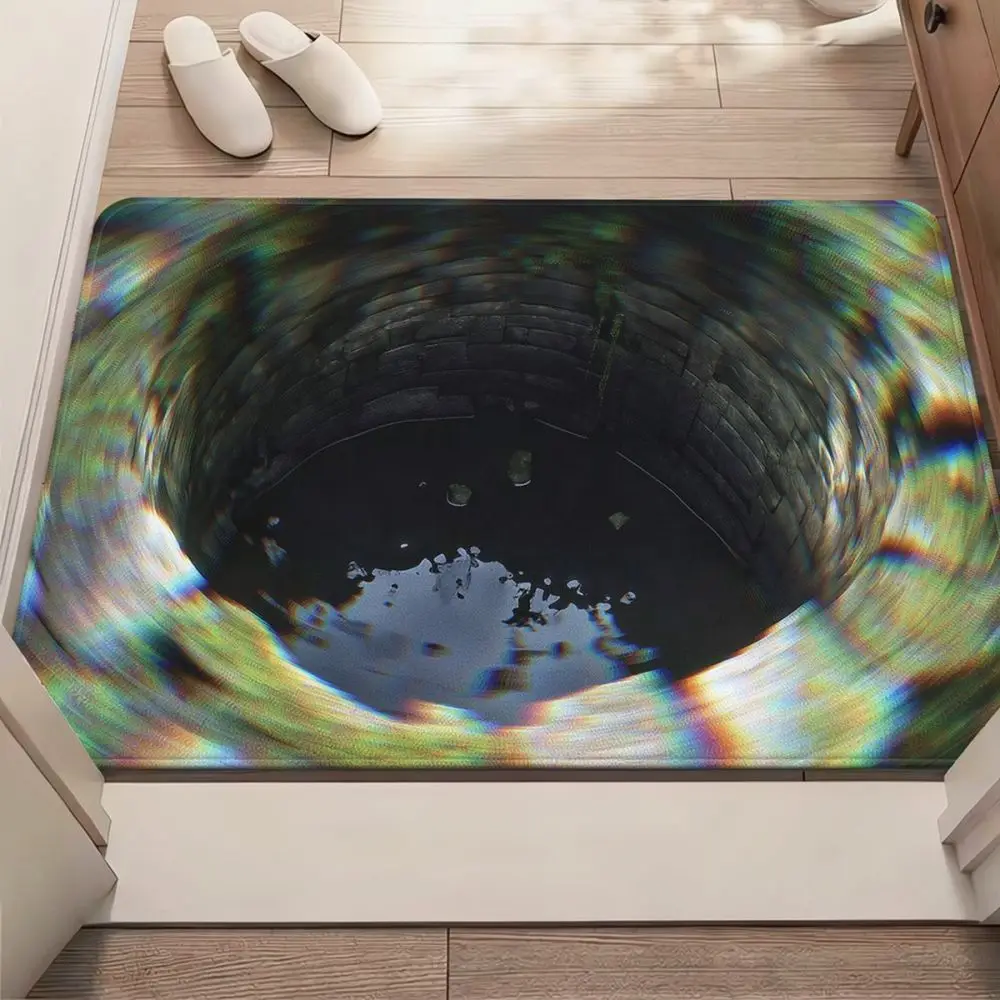 Non Slip 3D Vision Entryway Carpet Durable Dirt Resistant Kitchen Runner Rug Indoor Hallway Decorative Floor Mat Decor