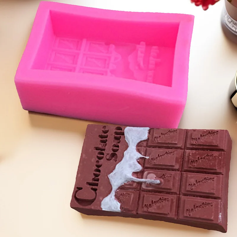 1 Piece, French Stick Mold, Aromatic Silica Gel Chocolate Decoration, Sugared Bread Slice Mold, Butter Bar Baking Cake Mold
