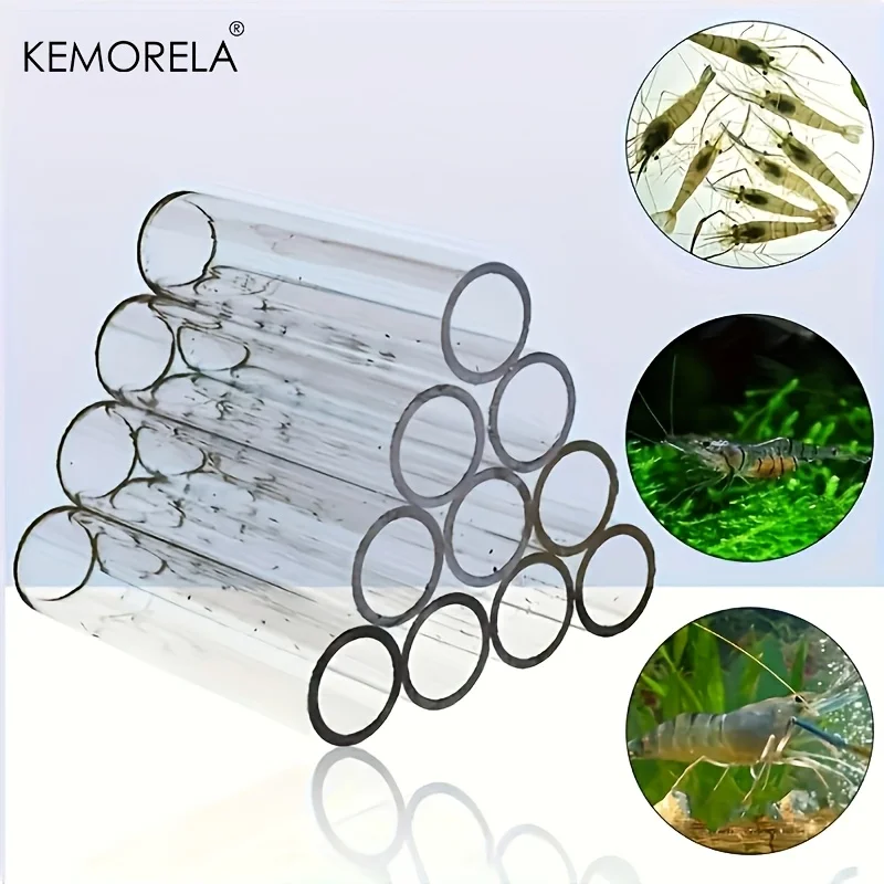 KEMORELA Acryl-Aquarium-Dekorationen-Set, Fisch- und Garnelenunterschlupf, Häuser, transparente Simulation für Aquarien, 3/6/10/15 Stück Option