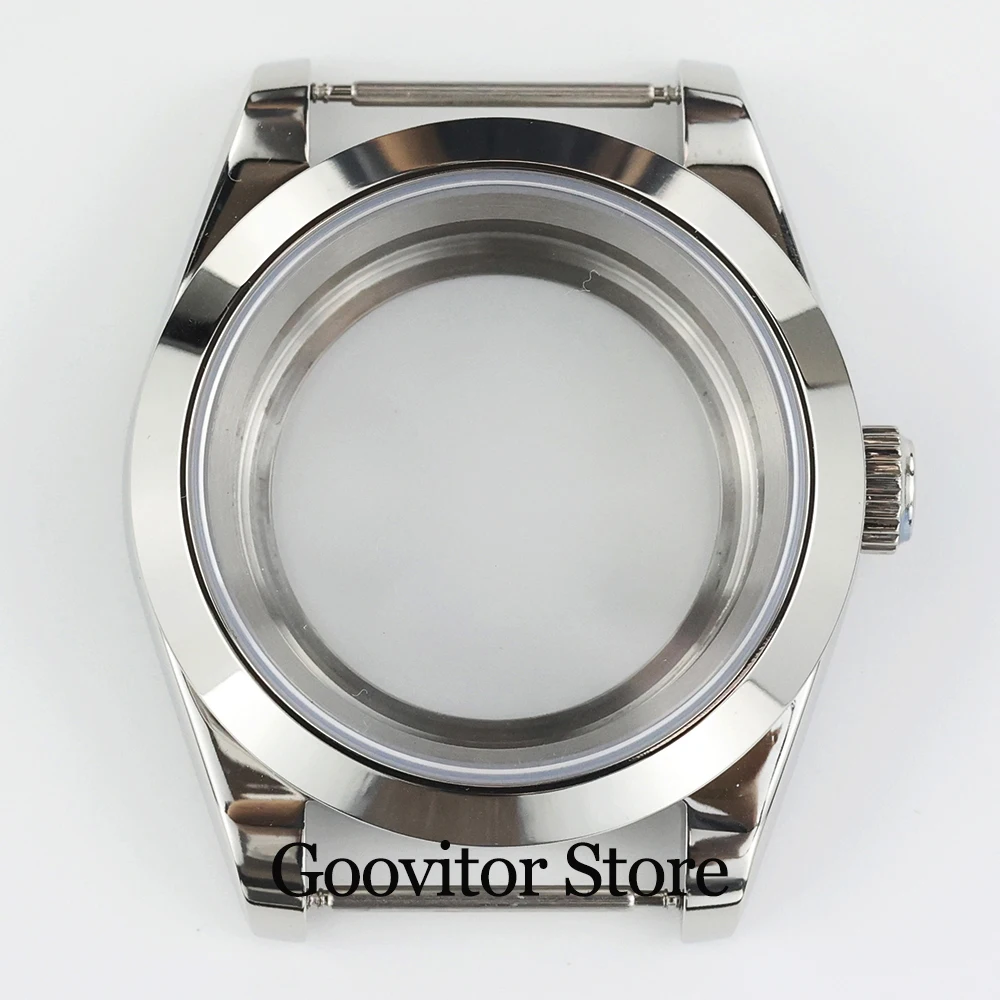 NONE Hochwertiges NH35-Gehäuse, 36/39 mm, Saphirglas, wasserdicht, schwarz-roségoldenes Uhrengehäuse für Datejust NH35 NH36 Uhrwerk, 28,5 mm Zifferblatt 8