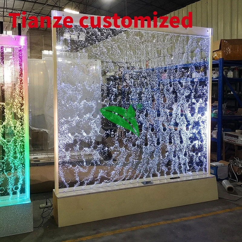 (customized)Custom indoor LED lighted fountains bubble panel wall background wedding backdrop decoration