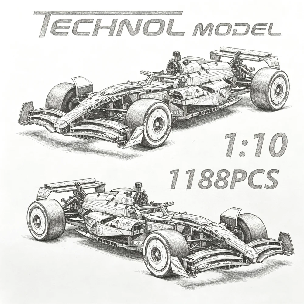 new-technology-racing-scarlet-chariot-1-10-moc-set-assembled-building-blocks-car-model-toy-boy-birthday-christmas-gifts-1188pcs