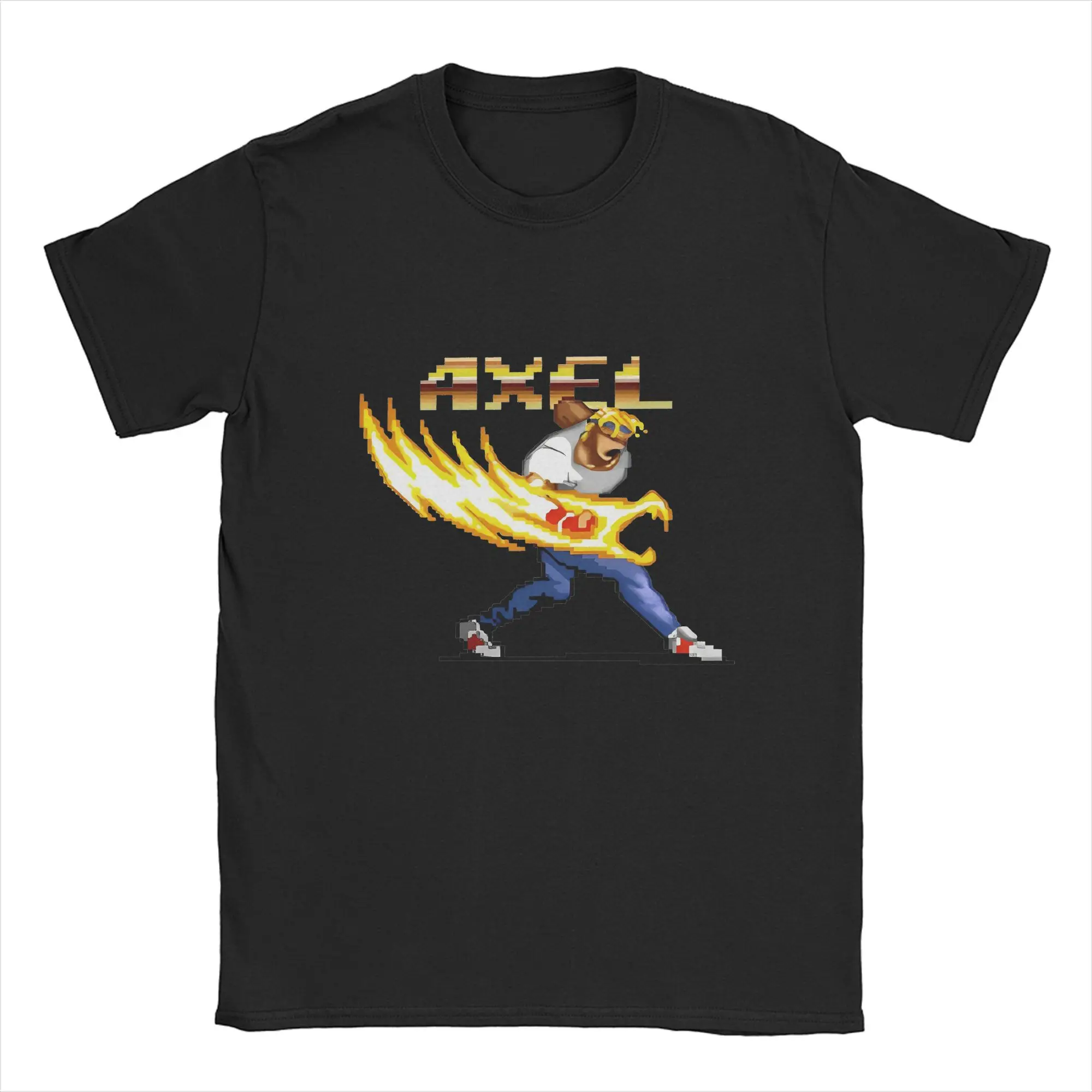 Axel Stone From Streets Of Rage T-Shirts Men  Funny Pure Cotton Tee Shirt O Neck Short Sleeve T Shirts Graphic Clothing