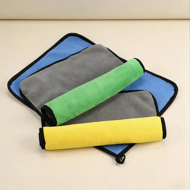 Coral Fleece Microfiber Car Care Cloth Super Soft Absorbent No Shedding Wash Towel for Car Washing Home Window Cleaning
