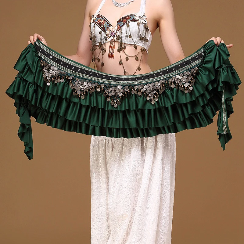 

Women Belly Dance Hip Scarf High Quality Retro Copper Coin Waist Chain Skirt Tribal Belly Dance Coins Belt Hip Skirts Costume