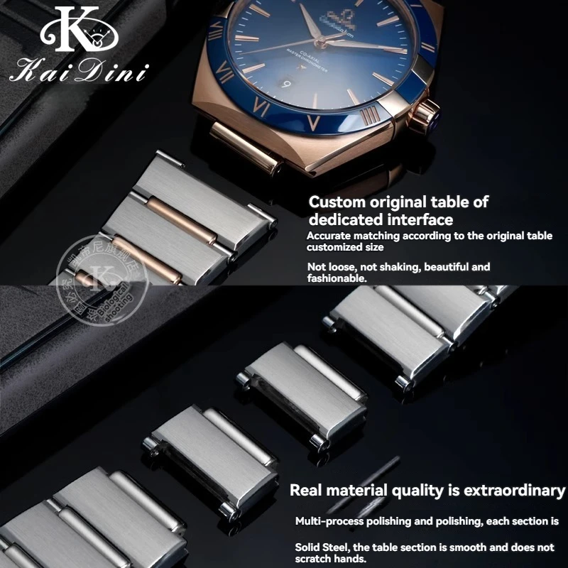 25*9 มม.สแตนเลสสําหรับ Omega Constellation แมนฮัตตัน 131.10 นาฬิกา 131.23/131.33 ผู้ชาย 131.13 สายรัดข้อมือ