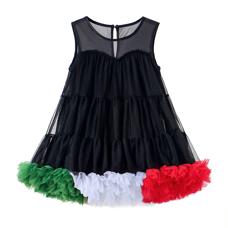 2026 Summer New Girls Dresses Heart-Print Trend Vestidos Children's Sleeveless Casual Clothing Kids Fashion Lightweight Gown
