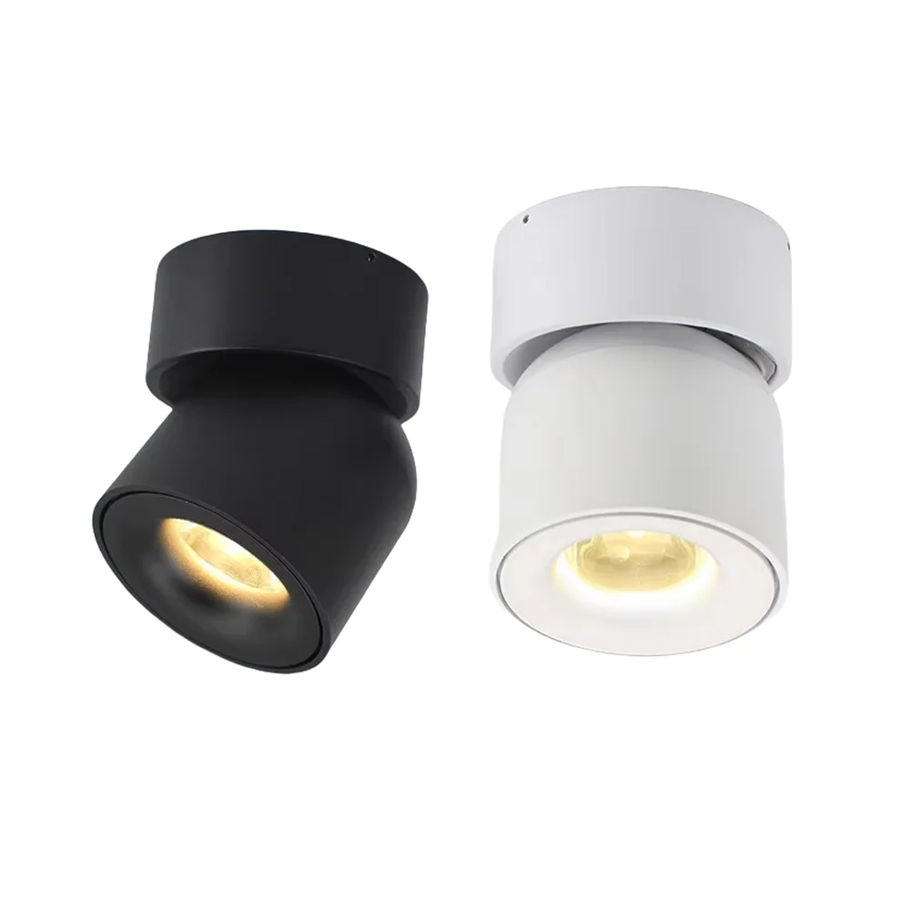 

360° Rotation Surface Mounted LED Spot Light Foldable Downlight 10W 12W Dimmable 110V 220V 2200K 2700K 3500K Interior Lighting