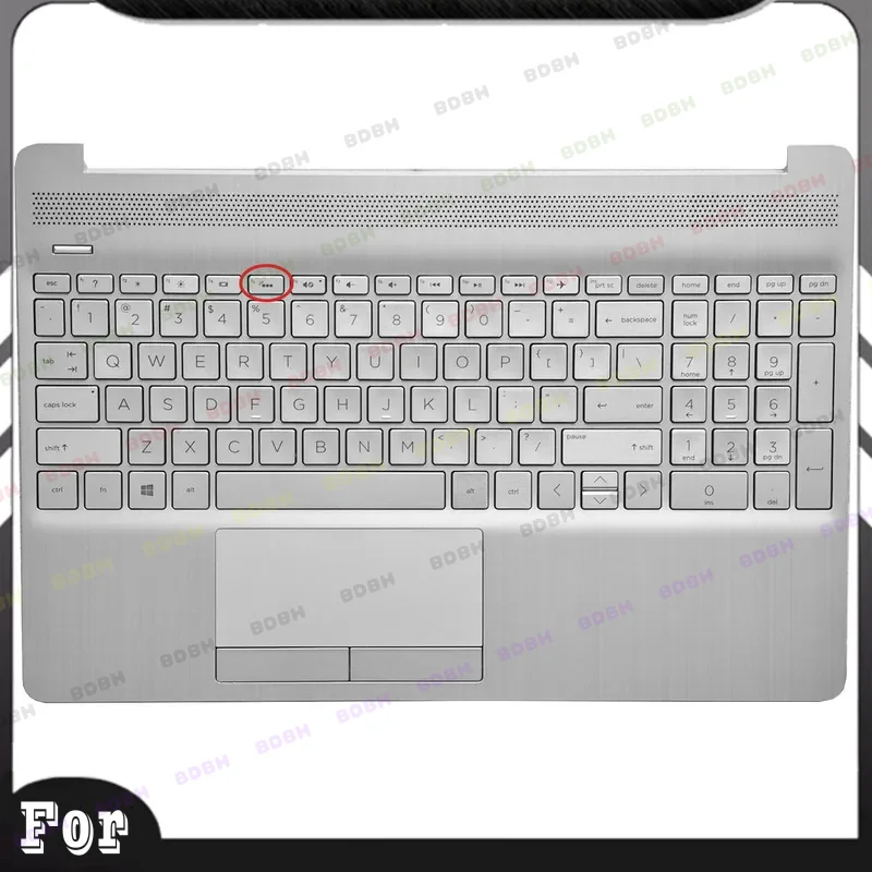 *BD New US Keyboard  For 255 250 G8 G9 15S-DU 15S-DR GR 15Z-GW 15-DW TPN-C139 L52023-001 Palmrest Top Case with Keyboard Silvery
