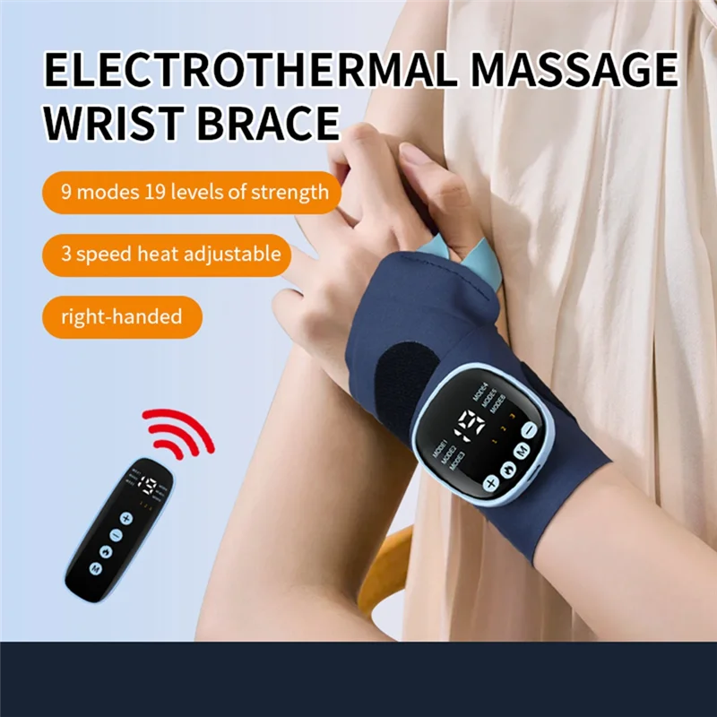 ABVI-EMS For Wrist Massager Electric Heating Rechargeable Heating Pad For Wrist Pain Relief Carpal Tunnel Fatigue