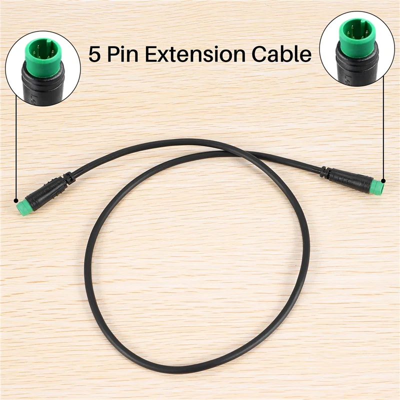 URAZL Electric Bicycle Ebike 5 Pin Male to Male Display Extension Cable Connector for Bafang Mid Motor BBS01/BBS02/BBSHD