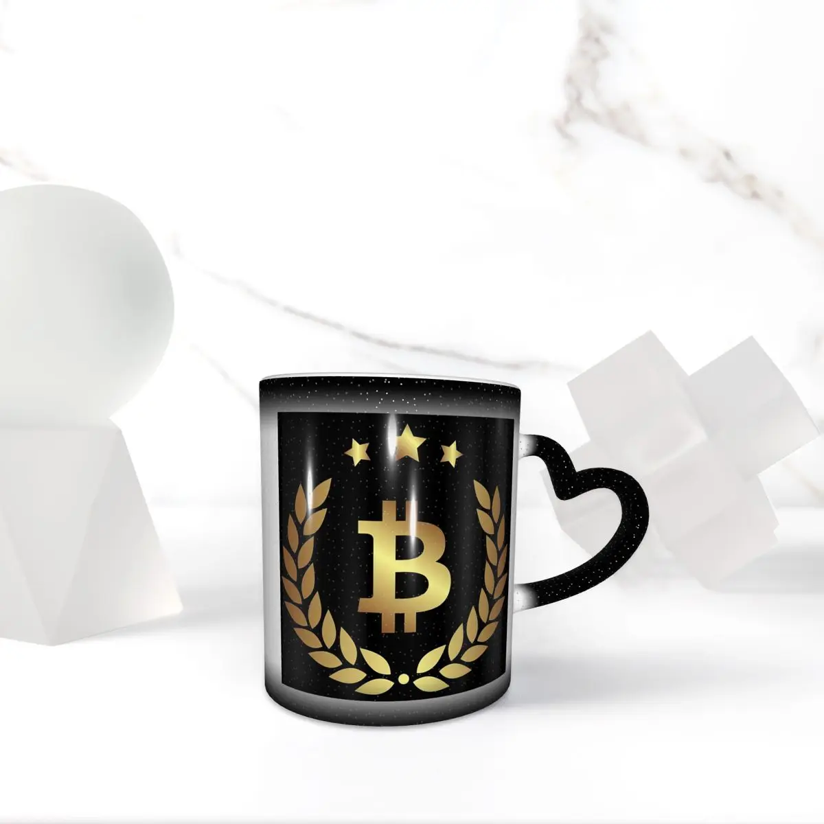 Bitcoin Cryptocurrency Logo Mug Funny Ceramic Coffee Cups Tea Mugs Milk Cup Drinkware Gift for Friends