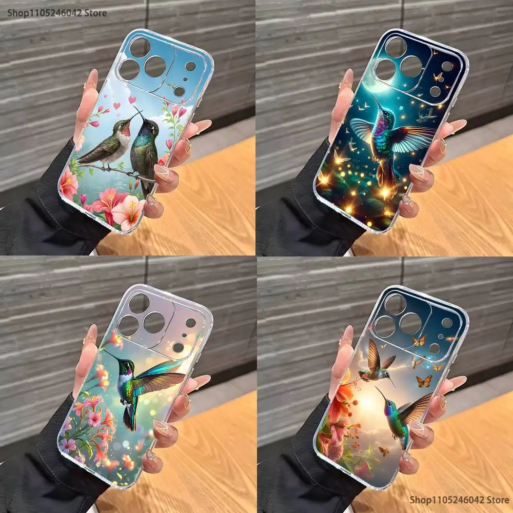 

Colorful Bird Hummingbird Phone Case For iPhone 17,16,15,14,13,12,11,Pro,XS,Max,XR,Plus,Transport Shockproof Soft Cover
