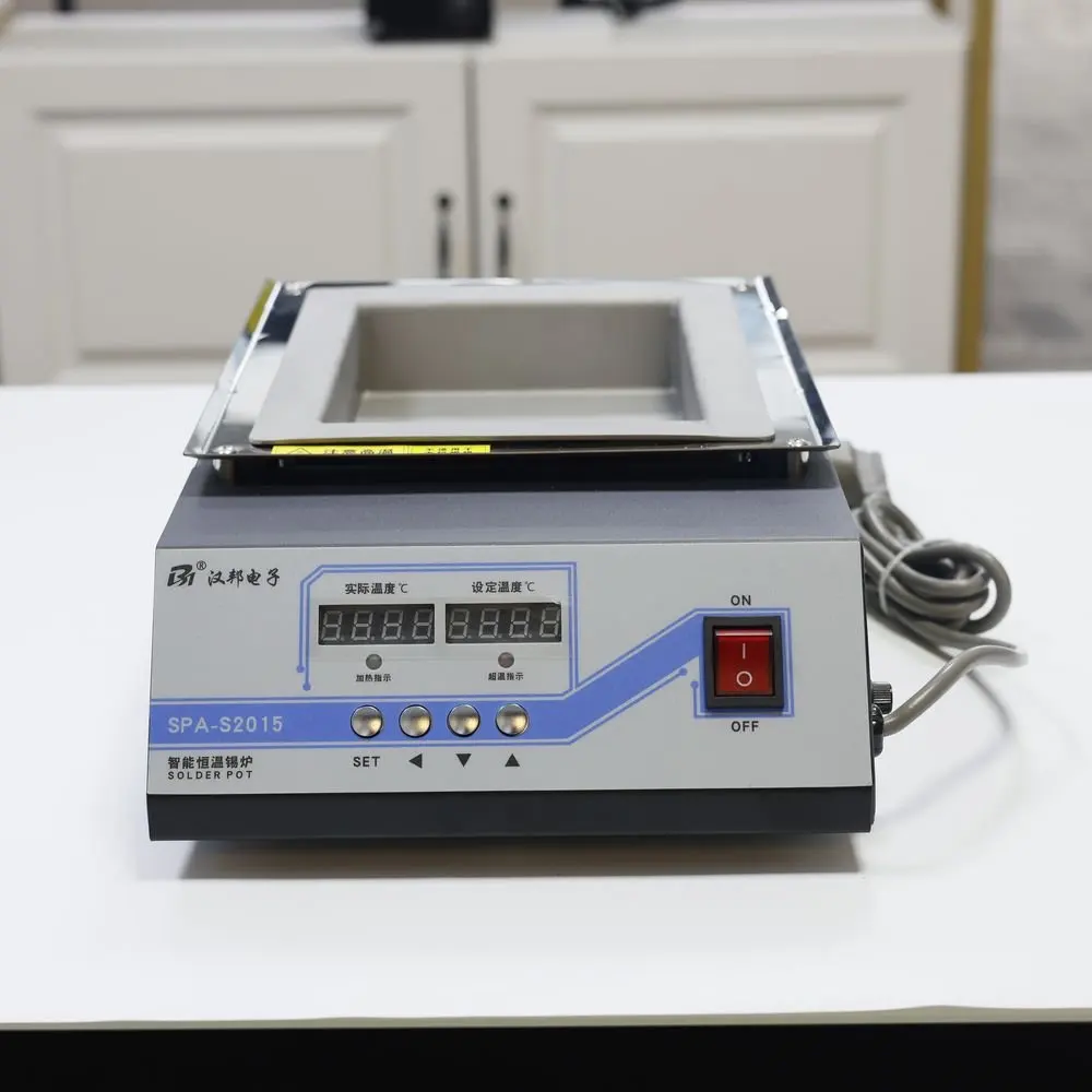 SPA-S2015 وعاء لحام رقمي مزدوج خالي من الرصاص لحام ديسولديرينغ حمام 200*150 مللي متر 1500 واط
