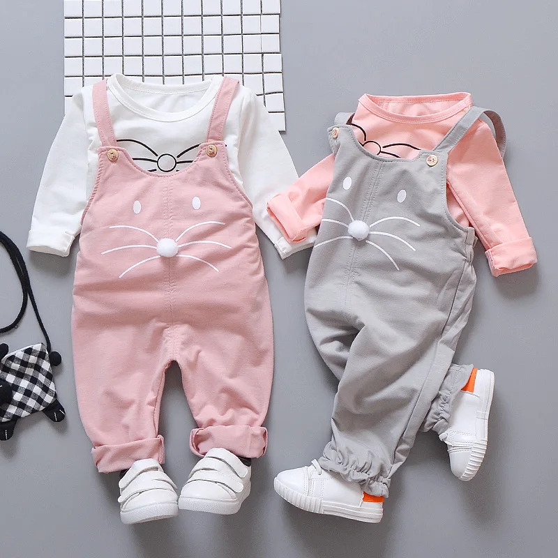 New Spring Autumn Baby Clothes Children Girls Cute T-Shirt Pants 2Pcs/Sets Toddler Casual Costume Infant Outfits Kids Tracksuits