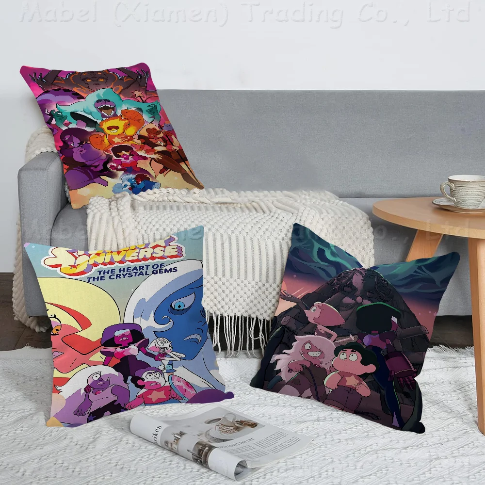 

Anime Steven Universe Cushion Cover Car Throw Pillow Case For Sofa Car Christmas Gift 40x40cm 45x45cm