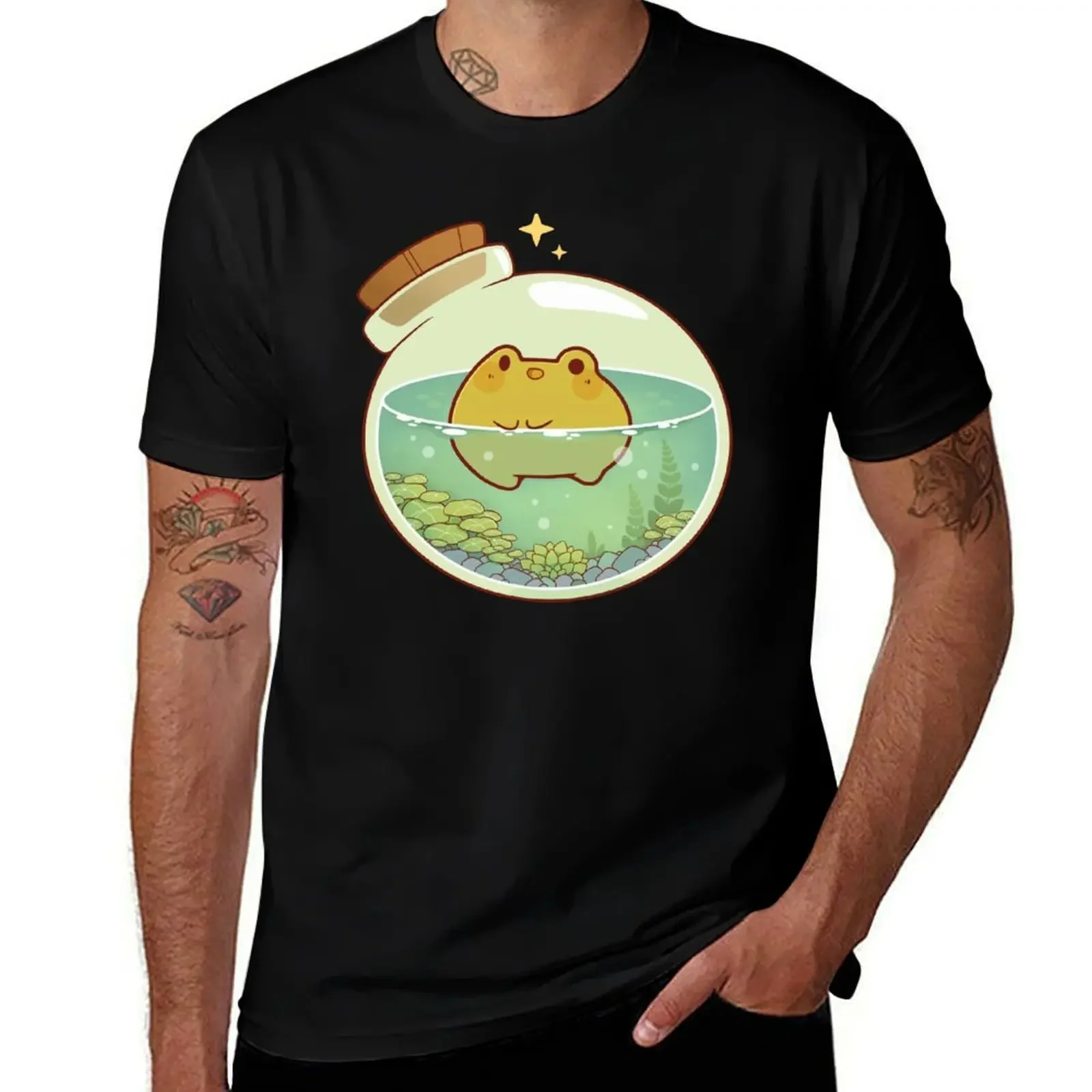 

Round frog potion T-Shirt T-shirts man Clothing mens clothing