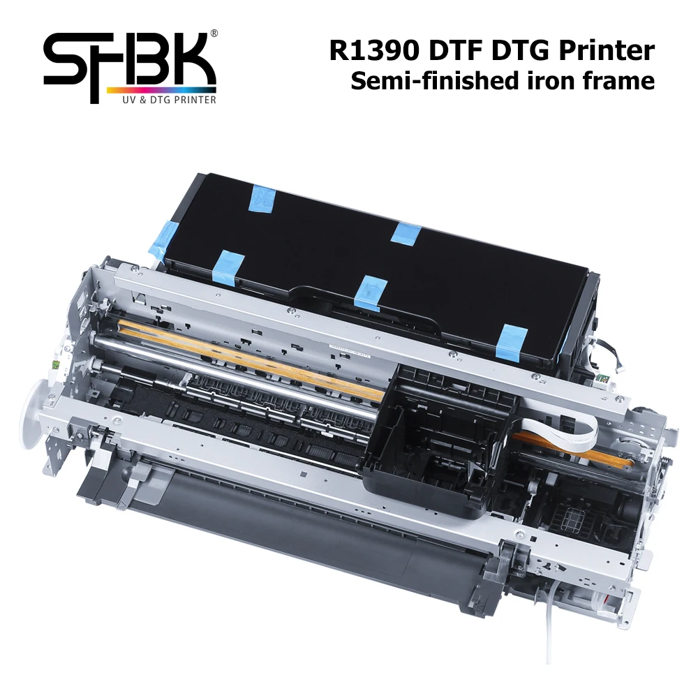 For Epson R1390 DTF DTG printer's silver semi-finished iron frame, 1390 base rack machine, Has paper feeding, No print head