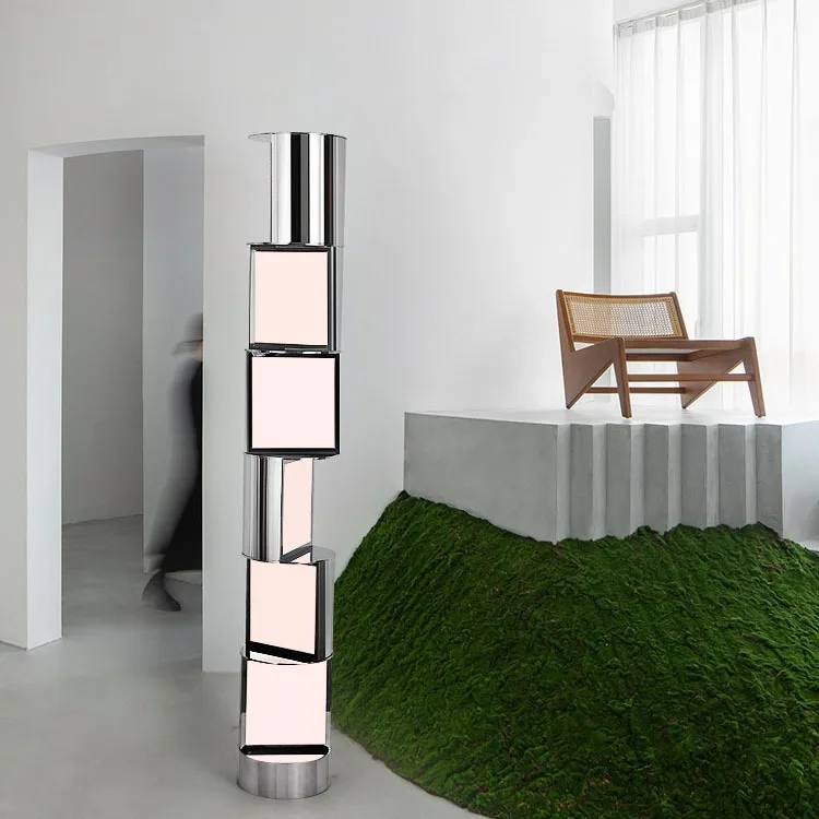 Rotating, premium, luxury, stainless steel, decorative, marble, art, floor lamp