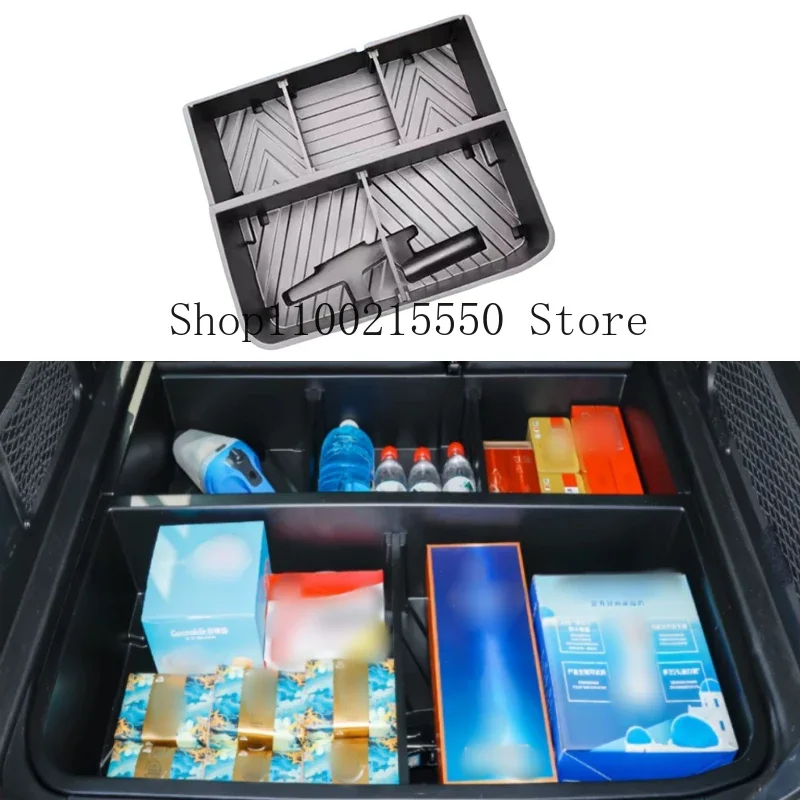 Car Trunk Storage Box Fit for Chery JETOUR Traveler T2 2023-2024 Modified Car Trunk Lower Layer Waterproof Hidden Storage Box