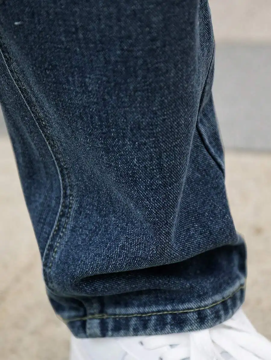 Men Distressed Straight Leg Denim Jeans