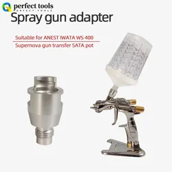 ANEST-Conector de PISTOLA DE PULVERIZACIÓN IWATA WS400, accesorios de regadera desechables, adaptador de taza de pistola de pulverización para lata de PISTOLA DE PULVERIZACIÓN SATA