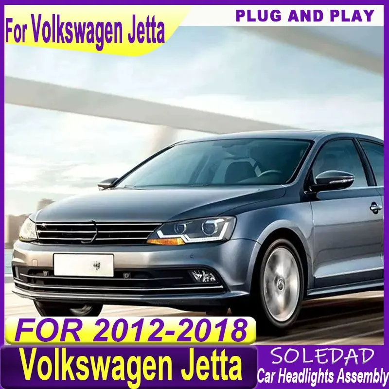 Car Headlight Assembly  For Volkswagen Jetta 2012 2013 2014 2015 2016 2017 2018 SAGITAR DRL Brake Turn Signal LampAssemblies