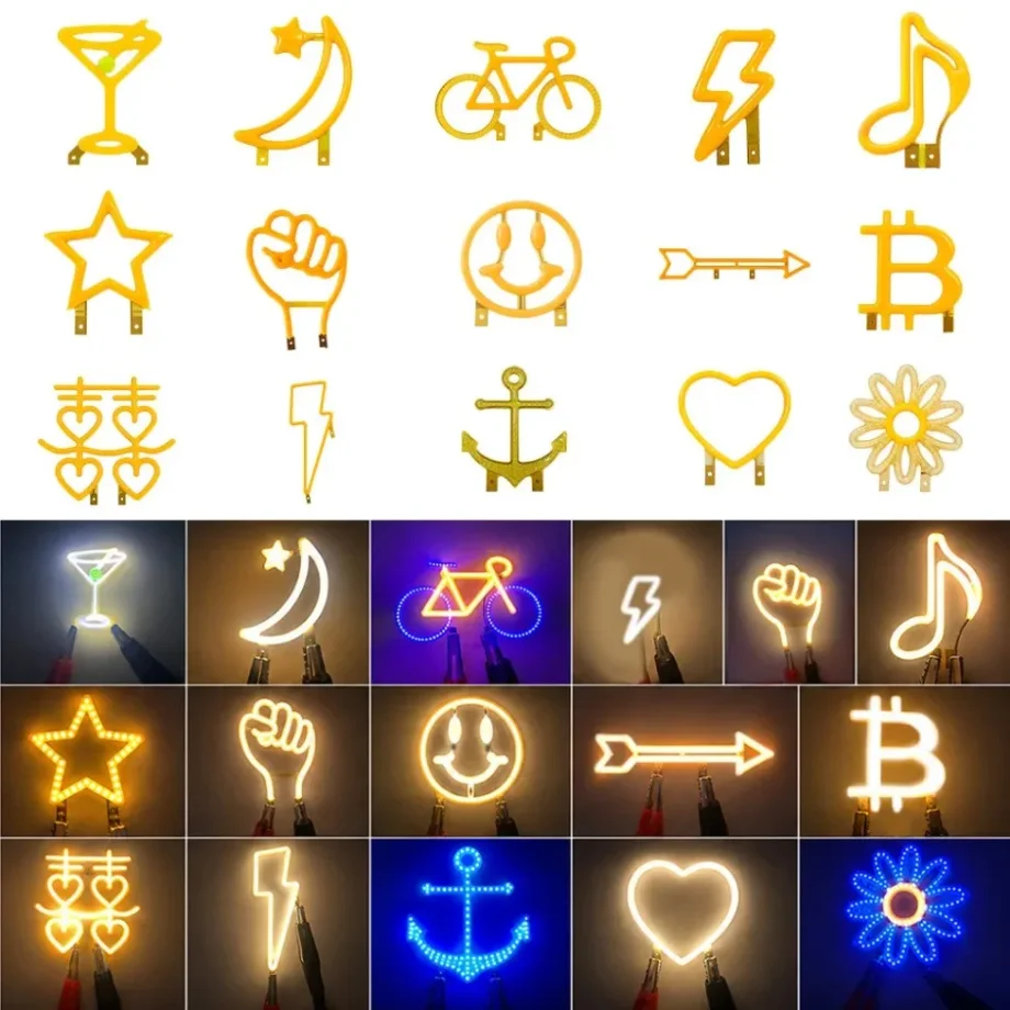 Colorful DC3V DIY LED Bulb Filament Creative Light Home Bar Wall Decor Bedroom Bookshelf Display Cabinet DIY Atmosphere Lighting