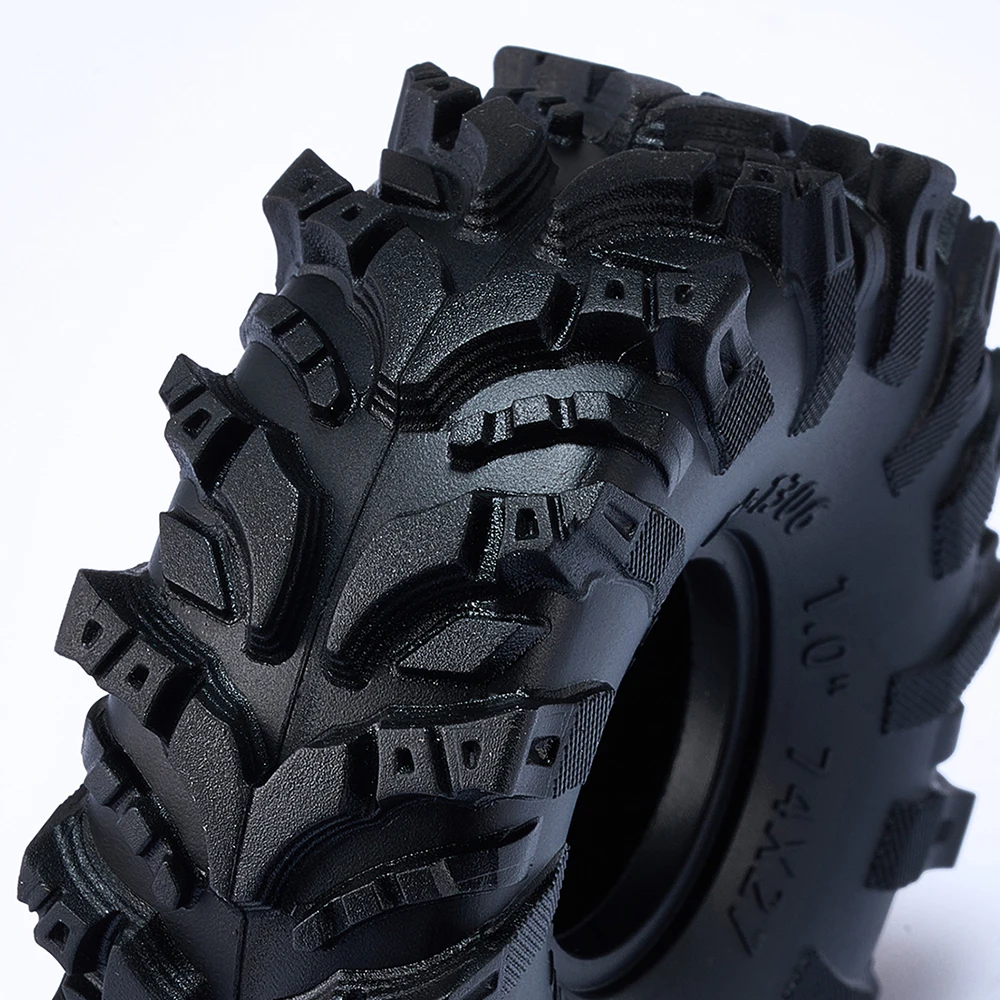 1.0 Mud Tires 74*27mm  Super Large Soft Sticky Tires Swamp for TRX4M 1/18 1/24 RC Crawler Axial SCX24 FMS FCX24 RC Car Upgrade