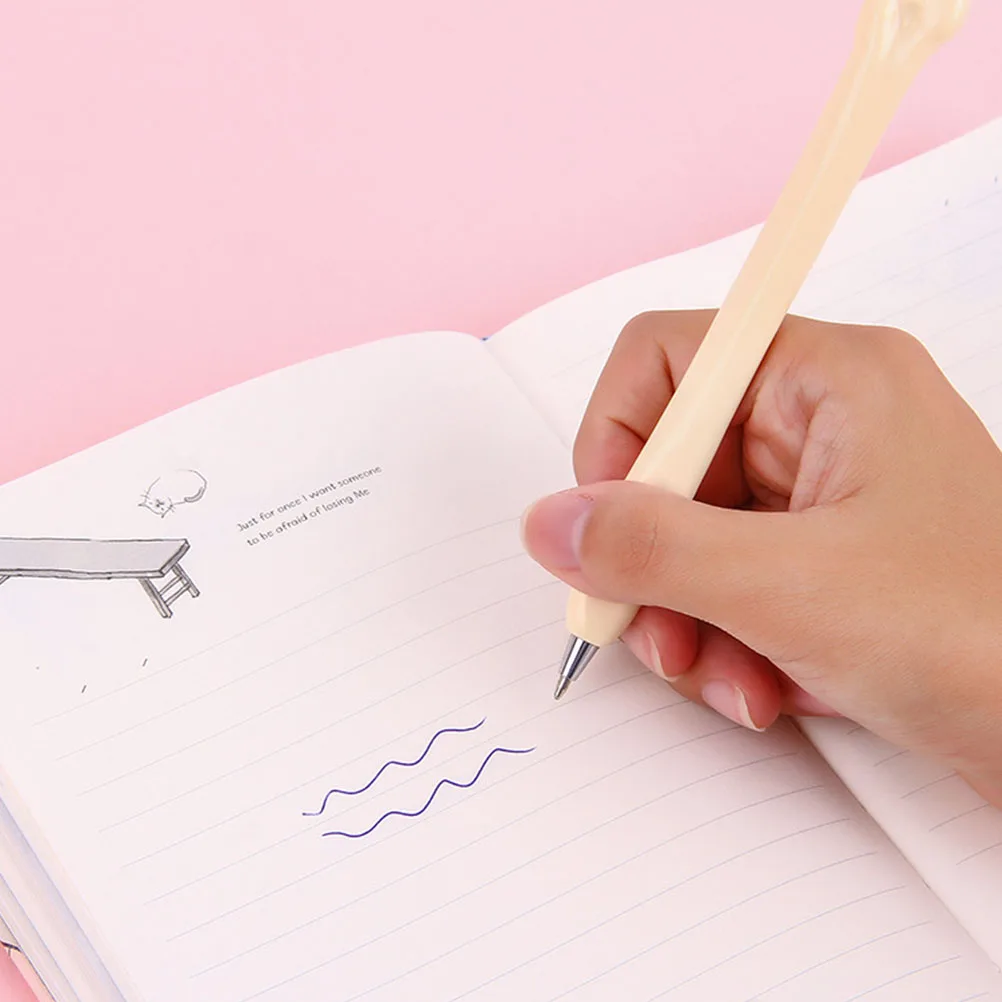 

15 шт. 0,7 мм шариковые ручки в форме кости на Хэллоуин, креативные забавные ручки для письма для студентов, сувениры для вечеринок, канцелярские принадлежности, подарок, легкий