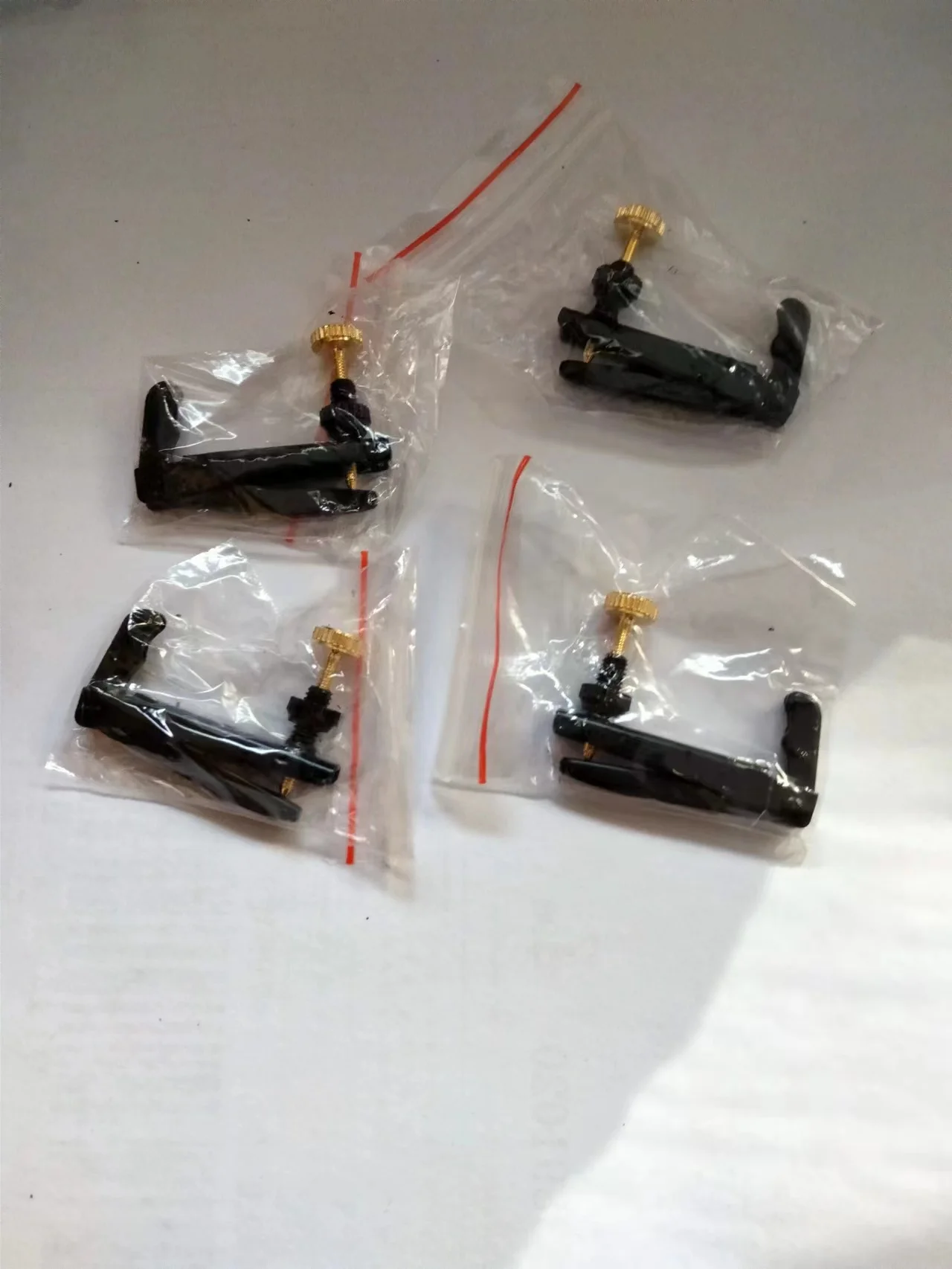 100PCs Violin Fine Tuners 3/4 to 4/4 Size Black Gold Color