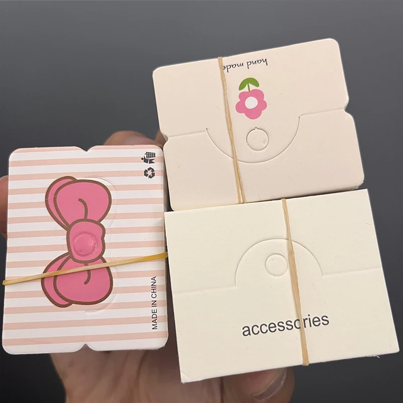 10 Buah Aksesori Rambut Label Kartu Tampilan Kardus DIY Klip Rambut Pita Ikat Rambut Jepit Rambut Gelang Paket Tag Ritel