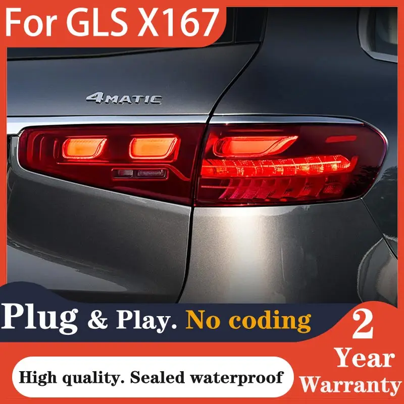 Car Lights For Benz GLS Tail light X167 2020 2021 2022 2023 2024 LED Projector Tail Lamp Daytime Running Light Auto Accessories