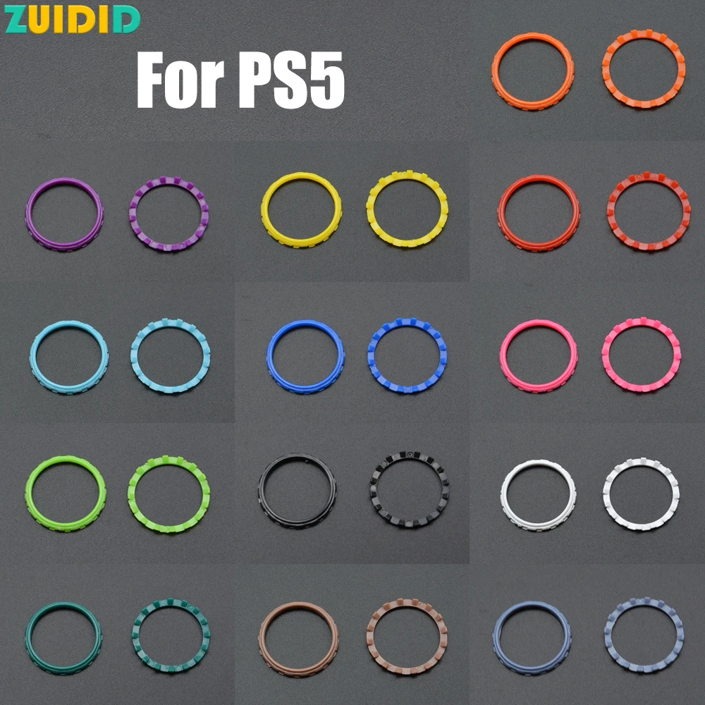 Zuidid 1ペア = ps5コントローラーアクセサリー用の2個のプラスチック交換アクセントリング