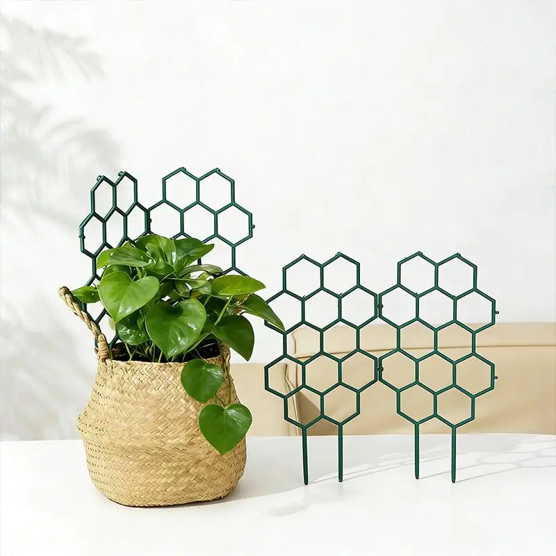 Durable Plastic Plant Trellis 1 5Pcs Honeycomb Shape Support For Climbing Vines Perfect For Flowerpot Decoration