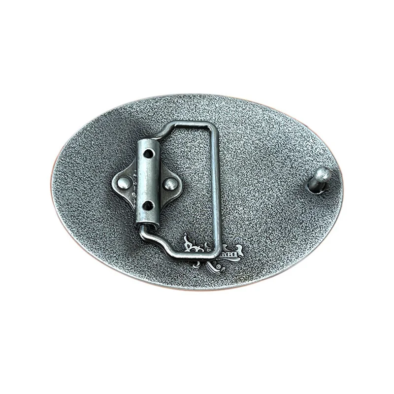 مشبك حزام بشعار الأيائل من سبائك الزنك على الطراز الغربي