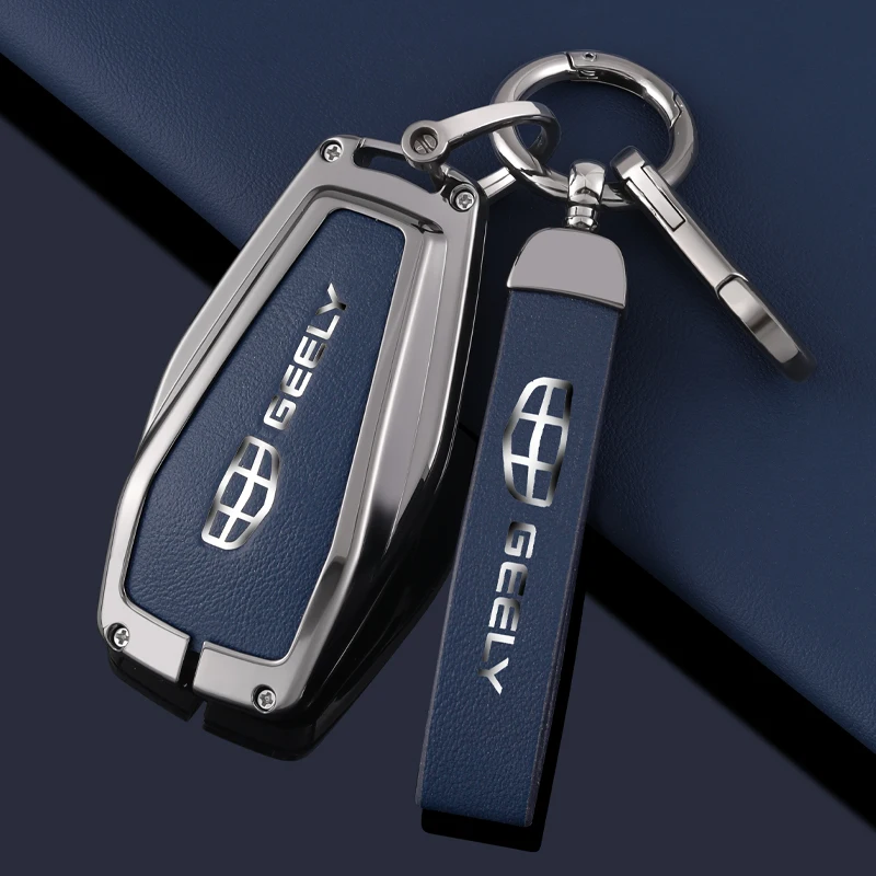 

Zinc Alloy Leather Car Key Case Cover for Geely Okavango Coolray Atlas Monjaro Tugella Emgrand GT S Proton X50 X70 X6 X7 EX7 GC