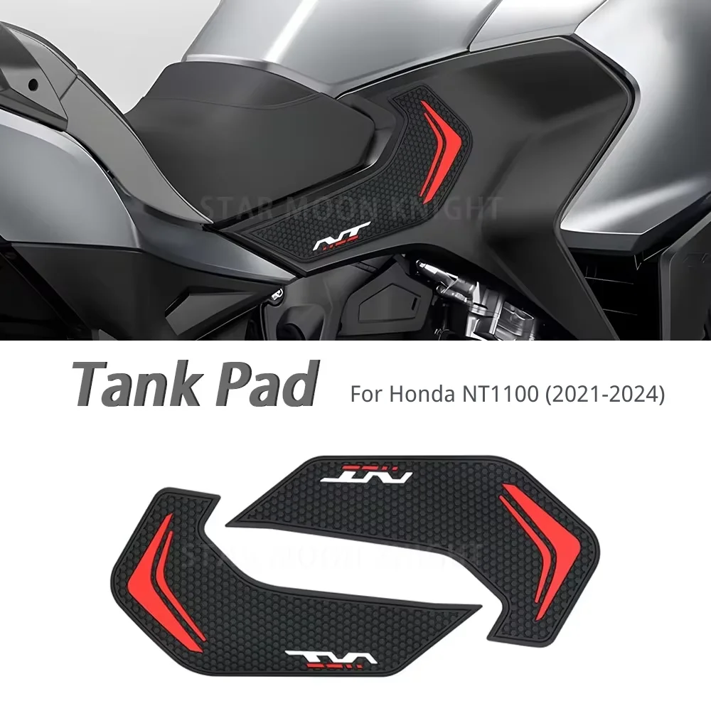 

Motorcycle Rubber Anti-slip Traction Sticker For Honda NT1100 NT 1100 (2021-2024) Fuel Tank Side Protection Pad Tank Grip