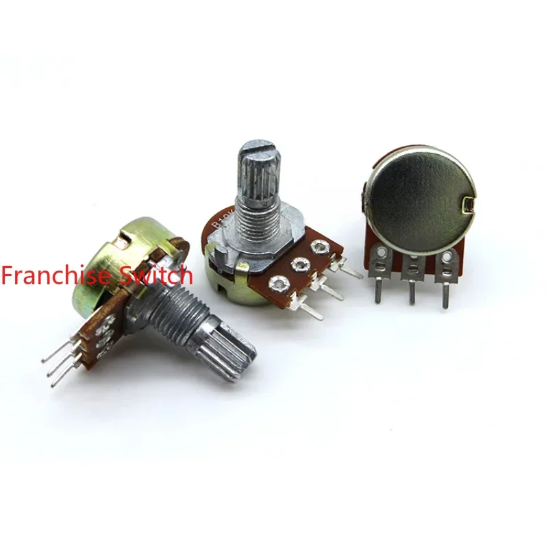 

10PCS WH148 Potentiometer Type B Single 500 Euro 1k2k5k20k50k10k50k100k250k500k1m15 Floral Axis.