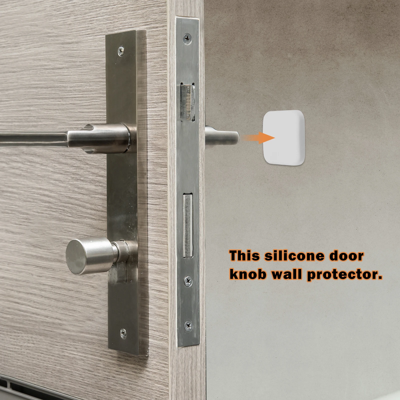 

20pcs Handle Bumper Wall Protector Soft Silicone Square Design For Door Knob Protection Durable Door Stopper Hardware Mounting