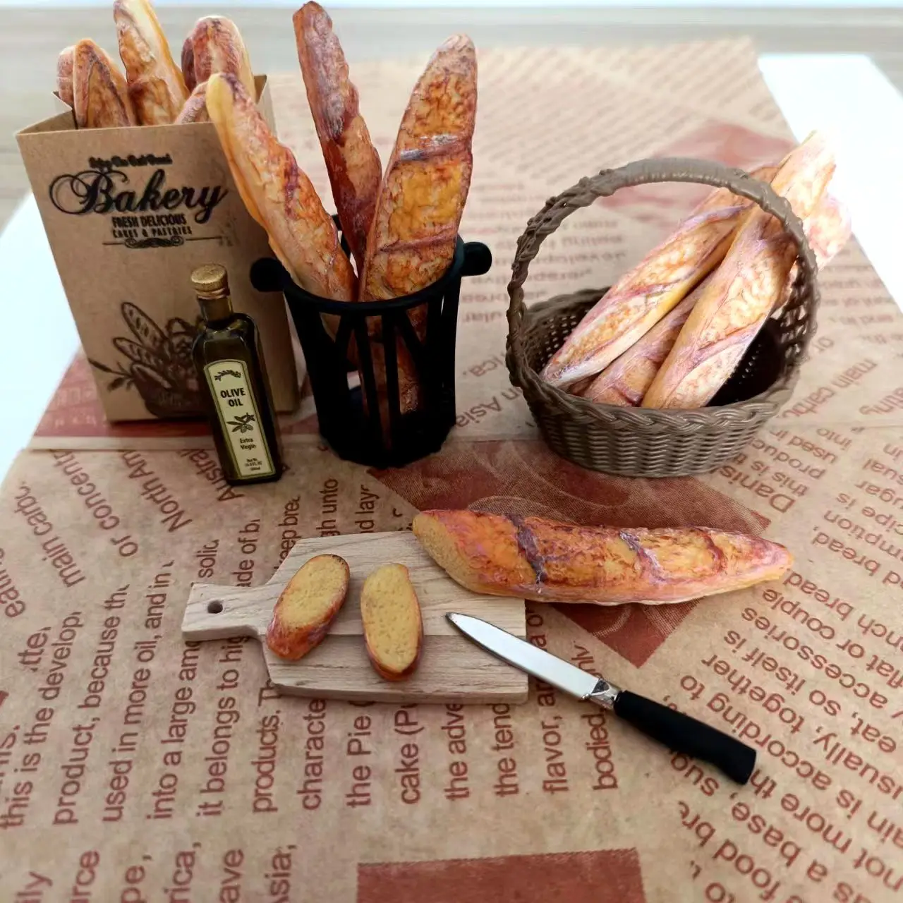 NEW Handmade 1/6 Scale Dollhouse Miniature Baguette Simulation Toys Mini Clay Bread for Blyth OB11 BJD Kitchen Accessories