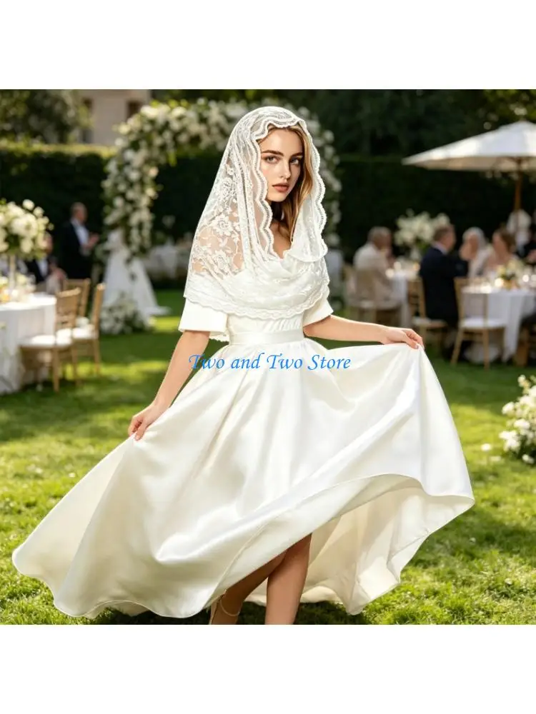 HX6F Lace Headscarf Comfort First Design For Extended Wear Windproof Head Cover Suitable For Sports And Ceremonial Moment