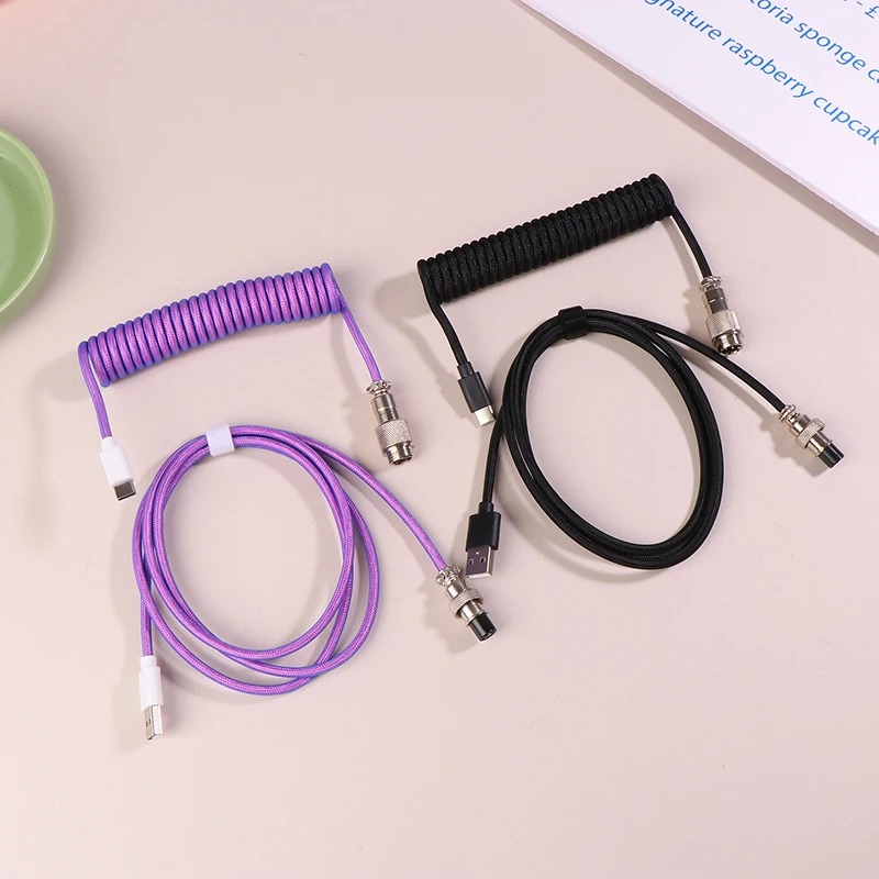 

Механическая клавиатура, спиральный кабель, провод типа C, провод USB-порта, механическая клавиатура, авиатор, настольный компьютер, авиационный разъем