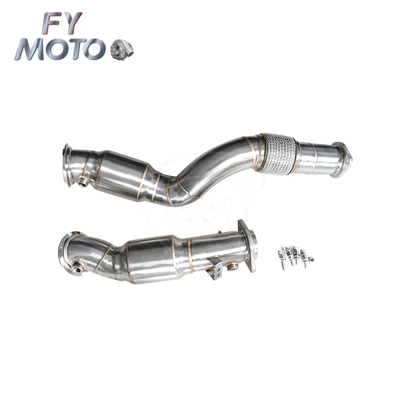 Exhaust Catted Downpipe for BMW S58 G80 G82 M3 M4 2020+ With Flexpipe EURO 6 Standard Without Checking Engine Light LB