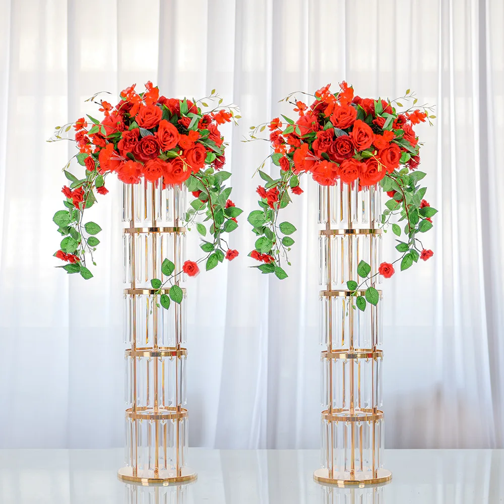 5-stufiger Acryl-Blumenständer, moderner Tischschmuck für Hochzeiten und Weihnachten, Dekoration für Bankette und Brautpartys, Ausstellungsvase für Veranstaltungen – Detail 2