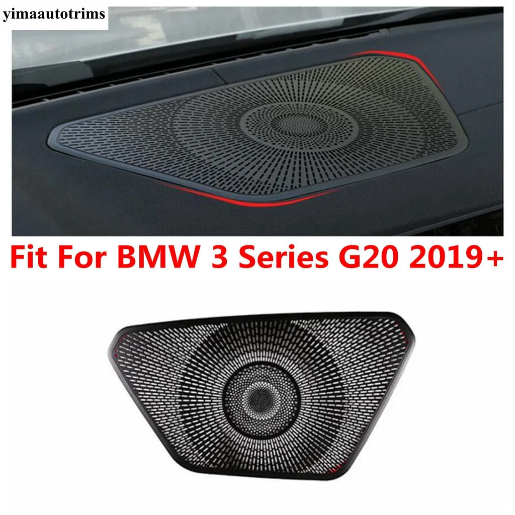 

Car Dashboard Speaker Stereo Audio Sound Panel Frame Decoration Cover Trim For BMW 3 Series G20 2019 - 2024 Metal Accessories